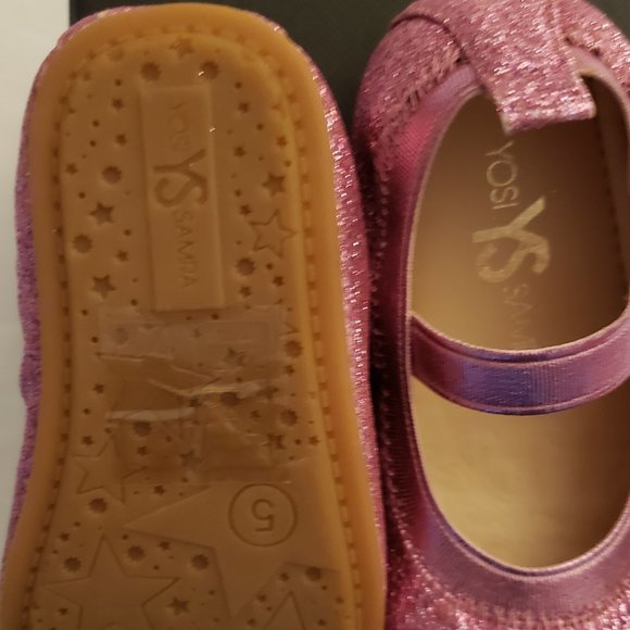 YOSI SAMRA Kids Miss Samara Sparkly Ballet Mary Jane Flat Shoes Size 5C - Picture 4 of 9